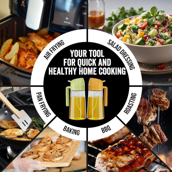 Dual-Function Oil Sprayer & Pourer - multicolor