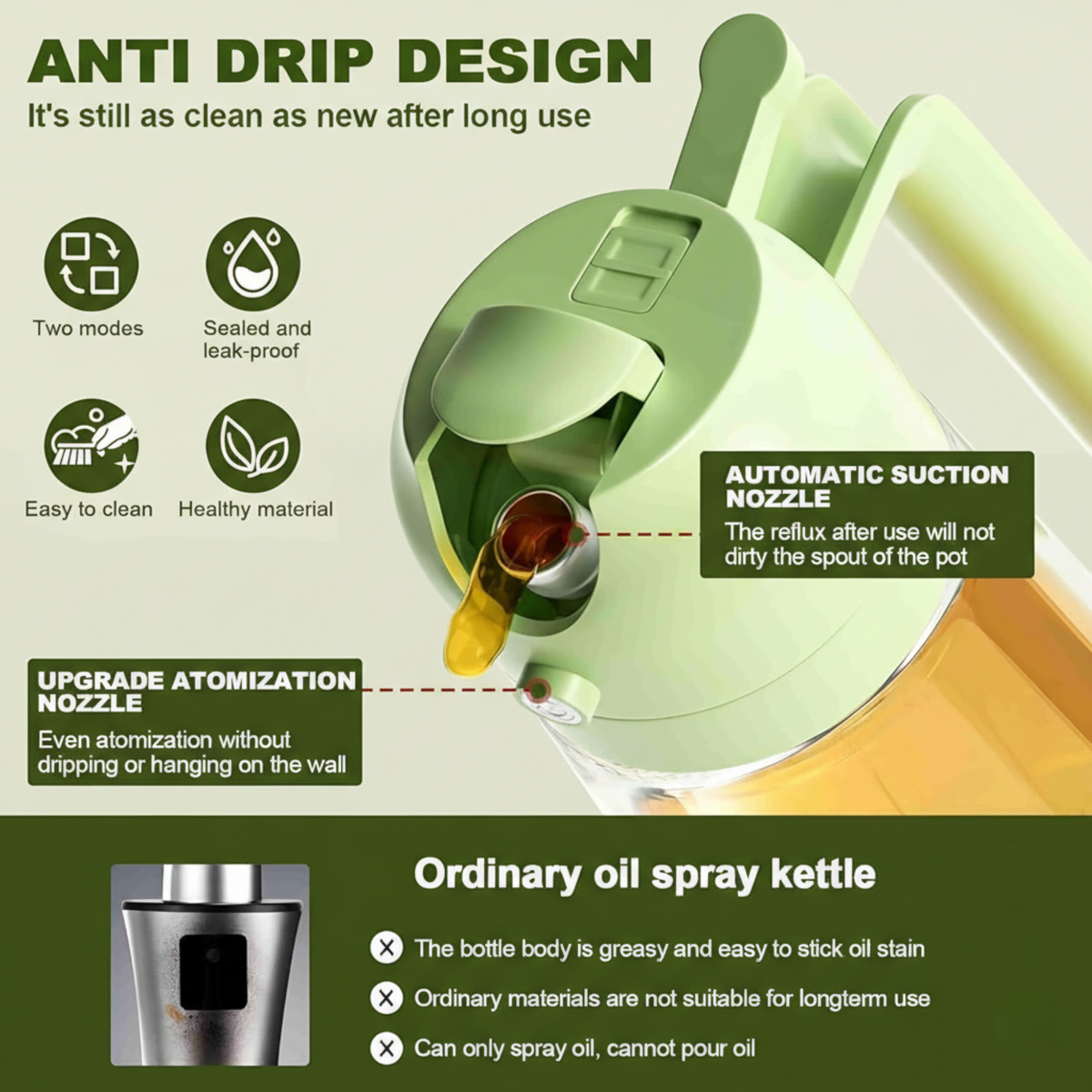Dual-Function Oil Sprayer & Pourer - multicolor