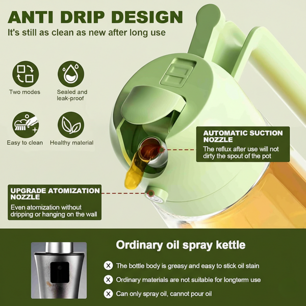 Dual-Function Oil Sprayer & Pourer - multicolor